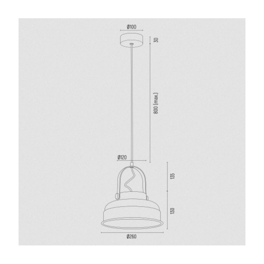 Argon 8285 - Lampadario a sospensione con filo DAKOTA 1xE27/15W/230V nero