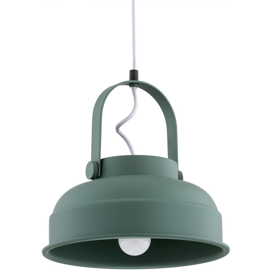 Argon 8287 - Lampadario a sospensione con filo DAKOTA 1xE27/15W/230V verde