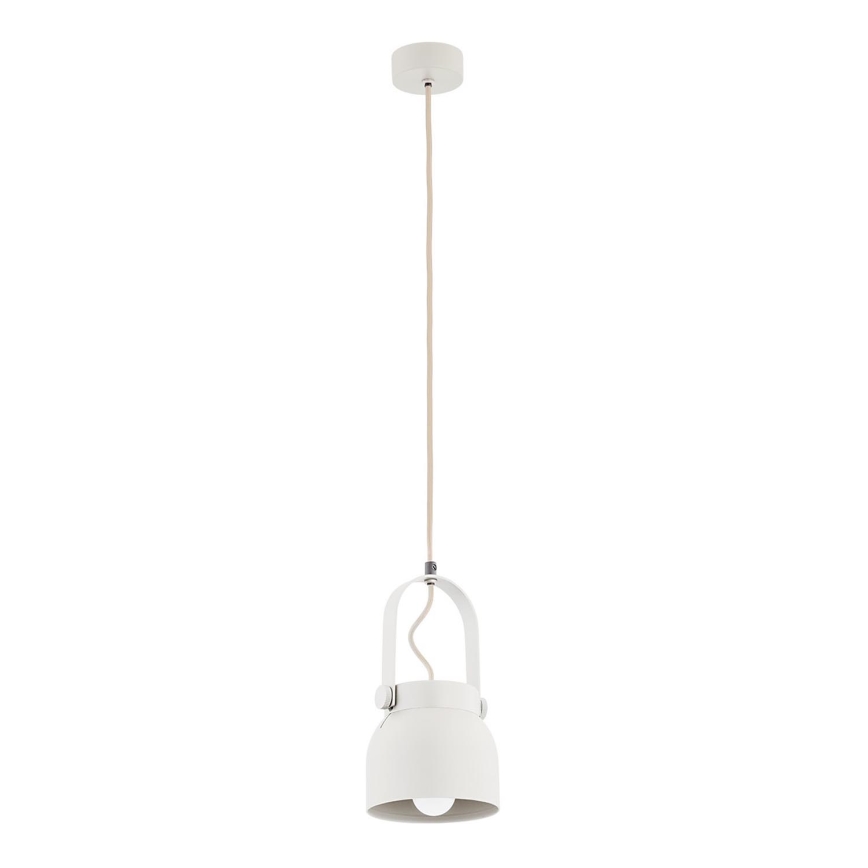 Argon 8290 - Lampadario a sospensione con filo LOGAN 1xE27/15W/230V diametro 14 cm bianco