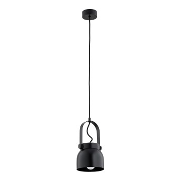 Argon 8291 - Lampadario a sospensione con filo LOGAN 1xE27/15W/230V diametro 14 cm nero