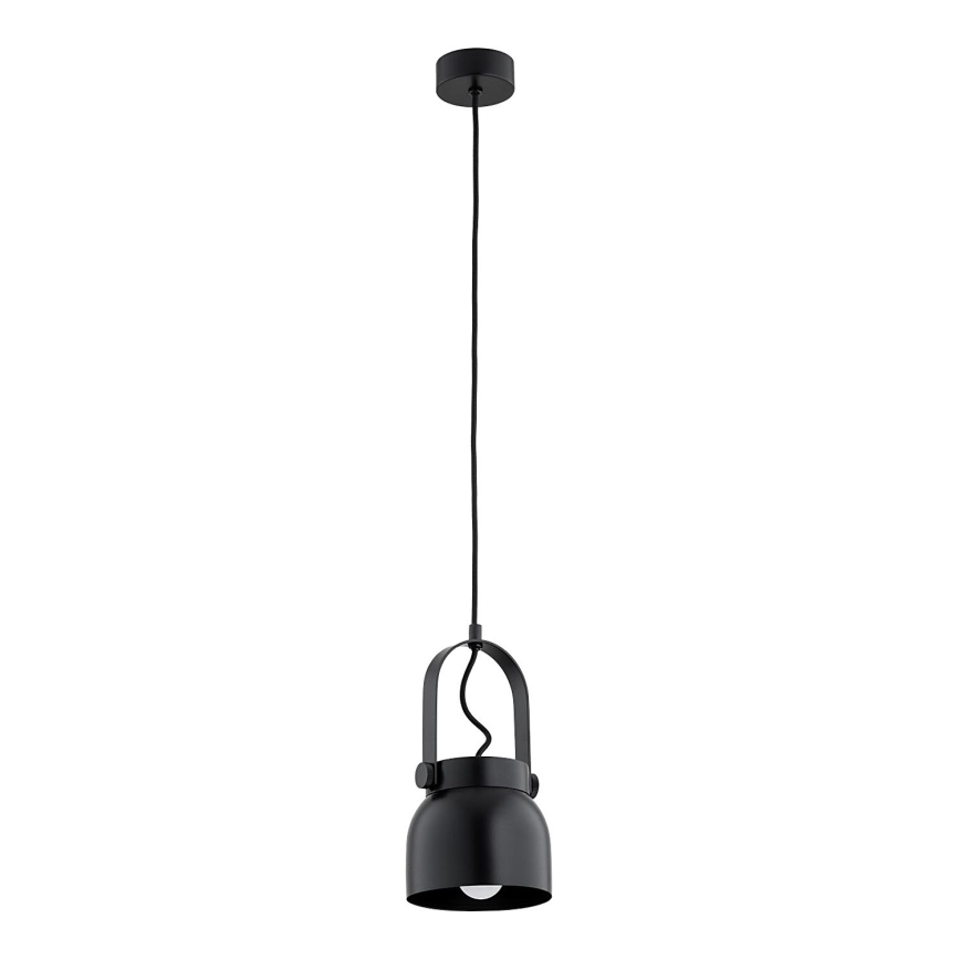 Argon 8291 - Lampadario a sospensione con filo LOGAN 1xE27/15W/230V diametro 14 cm nero