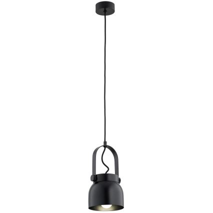 Argon 8291 - Lampadario a sospensione con filo LOGAN 1xE27/15W/230V diametro 14 cm nero