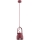 Argon 8292 - Lampadario a sospensione con filo LOGAN 1xE27/15W/230V diametro 14 cm rosso