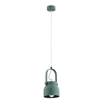 Argon 8293 - Lampadario a sospensione con filo LOGAN 1xE27/15W/230V diametro 14 cm verde