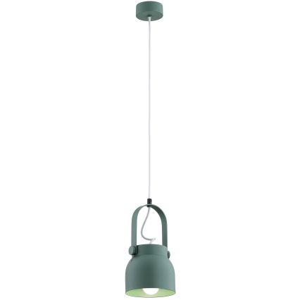 Argon 8293 - Lampadario a sospensione con filo LOGAN 1xE27/15W/230V diametro 14 cm verde