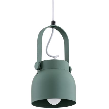 Argon 8293 - Lampadario a sospensione con filo LOGAN 1xE27/15W/230V diametro 14 cm verde