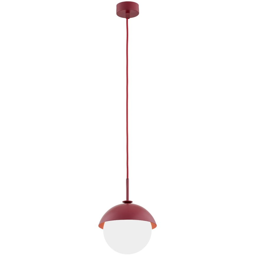 Argon 8296 - Lampadario a sospensione con filo CAPPELLO 1xE27/15W/230V rosso