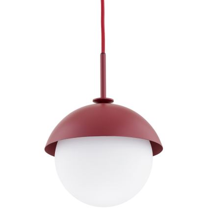 Argon 8296 - Lampadario a sospensione con filo CAPPELLO 1xE27/15W/230V rosso