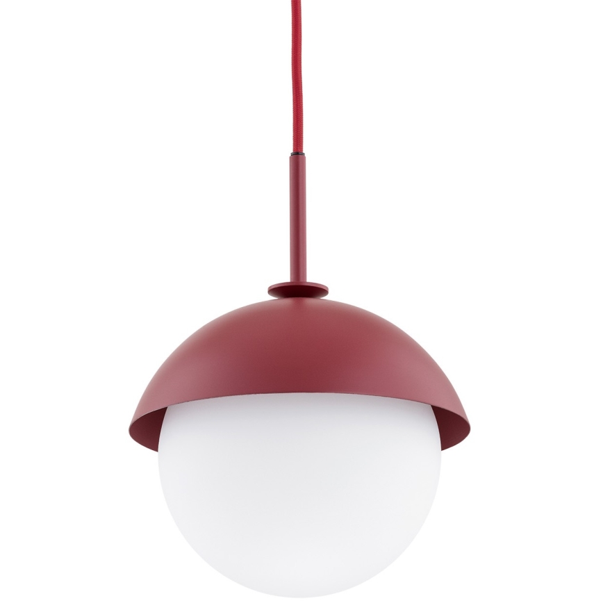 Argon 8296 - Lampadario a sospensione con filo CAPPELLO 1xE27/15W/230V rosso