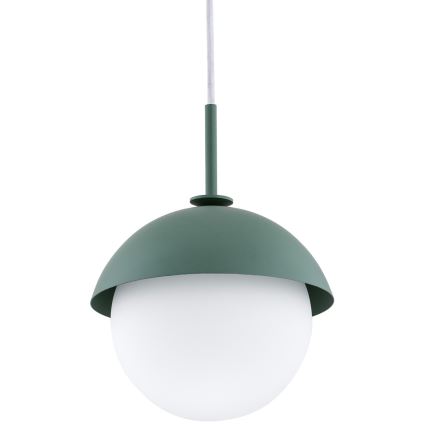 Argon 8297 - Lampadario a sospensione con filo CAPPELLO 1xE27/15W/230V verde