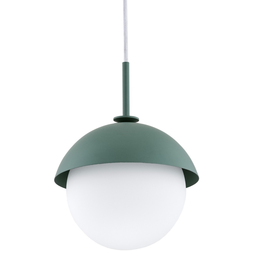 Argon 8297 - Lampadario a sospensione con filo CAPPELLO 1xE27/15W/230V verde