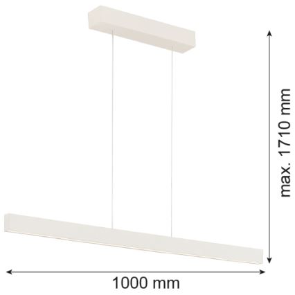 Argon 8302 - Lampadario LED a sospensione con filo BALANS LED/35W/230V 3000K color crema