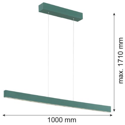 Argon 8305 - Lampadario LED a sospensione con filo BALANS LED/35W/230V 3000K verde