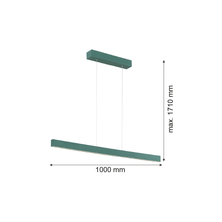 Argon 8305 - Lampadario LED a sospensione con filo BALANS LED/35W/230V 3000K verde