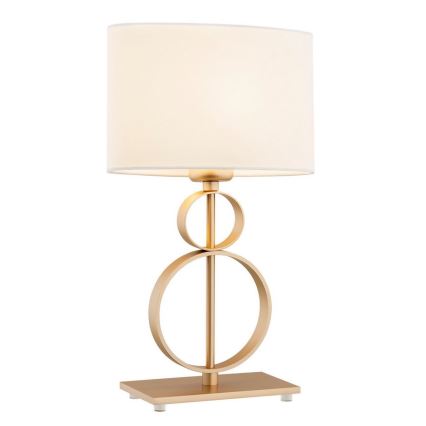 Argon 8310 - Lampada da tavolo PERSEO 1xE27/15W/230V 42 cm color crema/oro