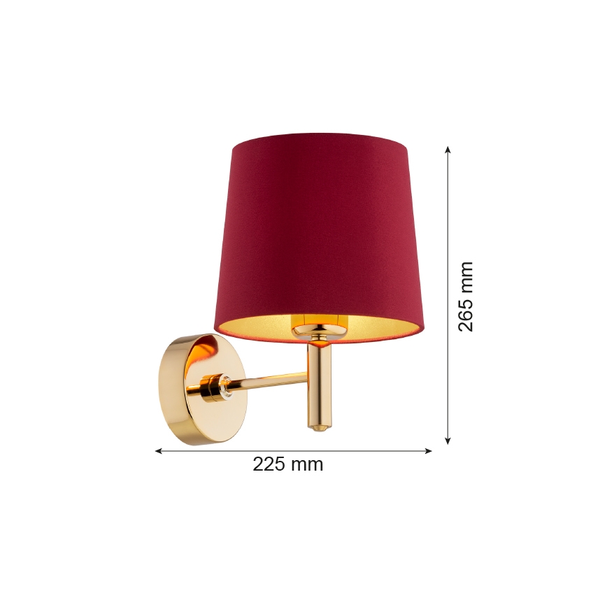 Argon 8311 - Applique PONTE PLUS 1xE27/15W/230V rosso