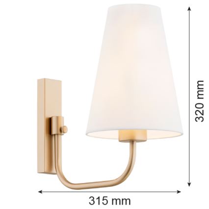 Argon 8312 - Applique SAFIANO 1xE27/15W/230V oro