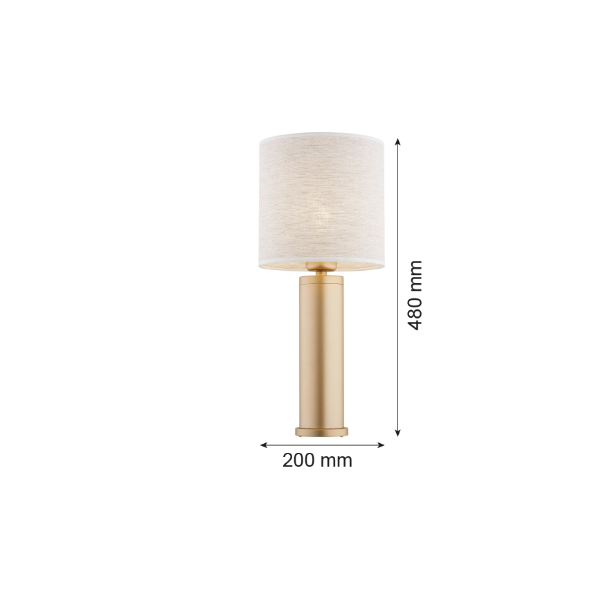 Argon 8315 - Lampada da tavolo RIVA 1xE27/15W/230V 48 cm oro