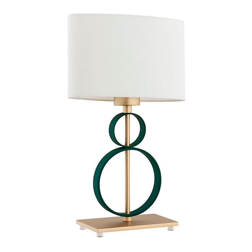 Argon 8317 - Lampada da tavolo PERSEO 1xE27/15W/230V 42 cm color crema/verde