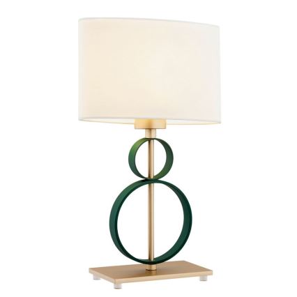 Argon 8317 - Lampada da tavolo PERSEO 1xE27/15W/230V 42 cm color crema/verde