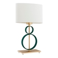 Argon 8317 - Lampada da tavolo PERSEO 1xE27/15W/230V 42 cm crema/verde