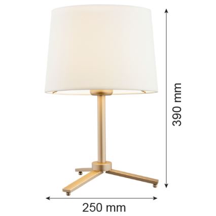 Argon 8318 - Lampada da tavolo CAVALINO 1xE27/15W/230V 39 cm color crema/oro