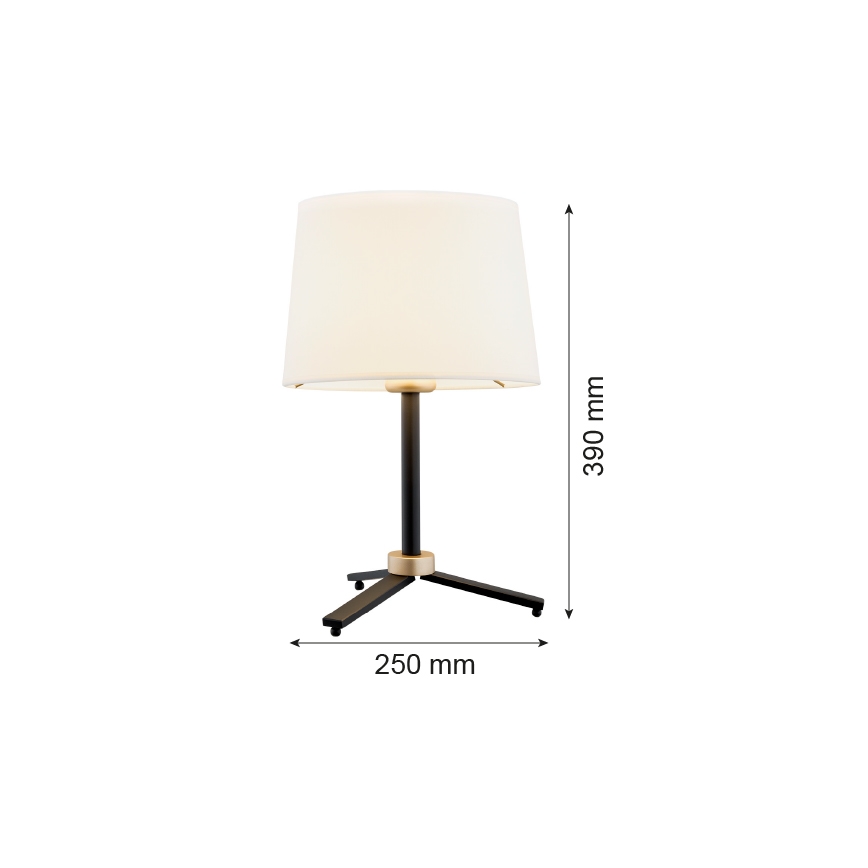 Argon 8319 - Lampada da tavolo CAVALINO 1xE27/15W/230V 39 cm color crema/nero
