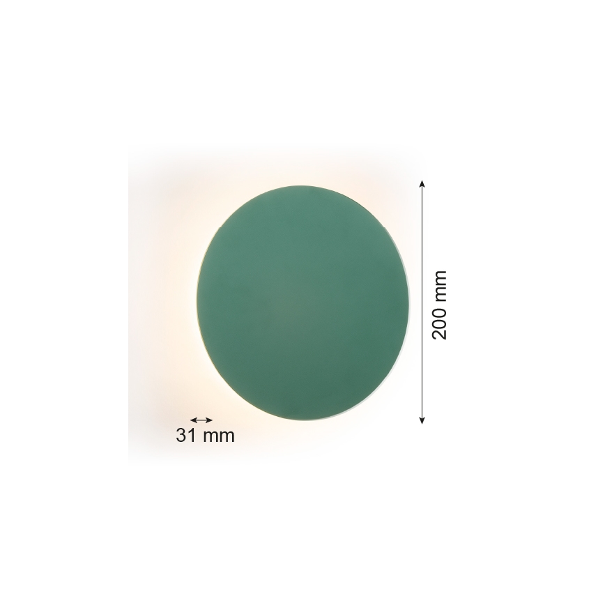 Argon 8324 - Applique a LED OREGON PLUS LED/4,5W/230V 3000K 20 cm verde