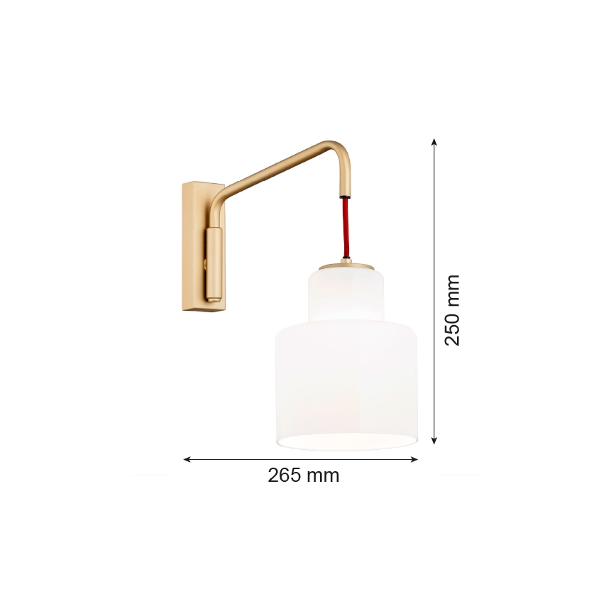 Argon 8372 - Applique DIUNA 1xE27/15W/230V oro/rosso