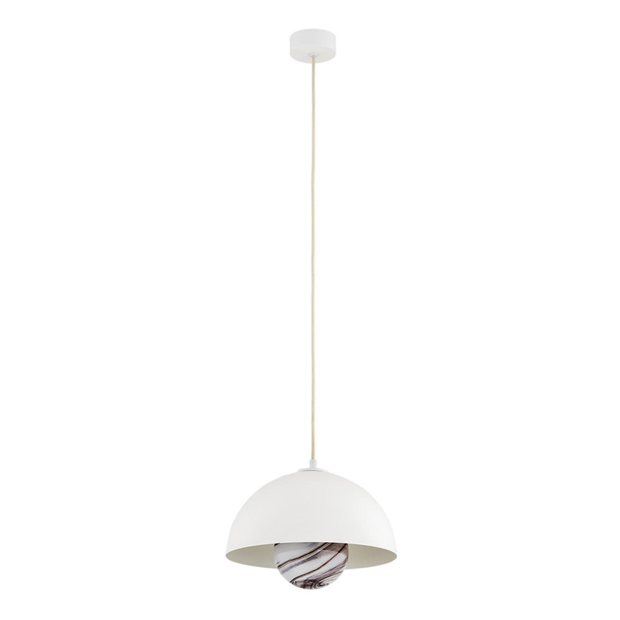 Argon 8443 - Lampadario a sospensione con filo PIAVA 1xE14/7W/230V alabastro bianco