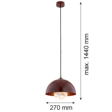 Argon 8444 - Lampadario a sospensione con filo PIAVA 1xE14/7W/230V alabastro marrone