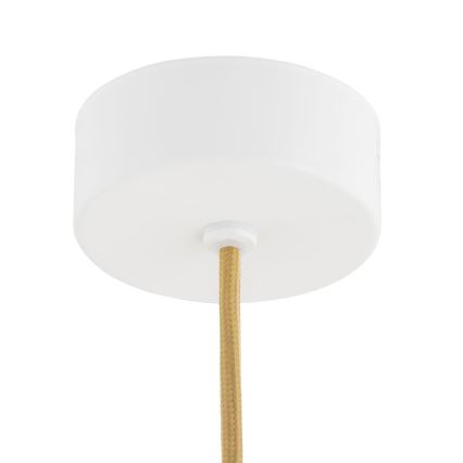 Argon 8451 - Lampadario a sospensione con filo ALMIROS 1xE14/7W/230V diametro 12 cm alabastro bianco/oro