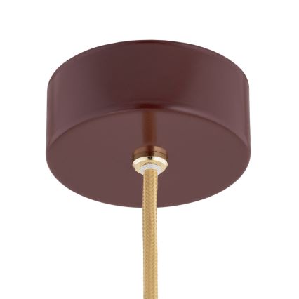 Argon 8452 - Lampadario a sospensione con filo ALMIROS 1xE14/7W/230V diametro 12 cm alabastro marrone/oro