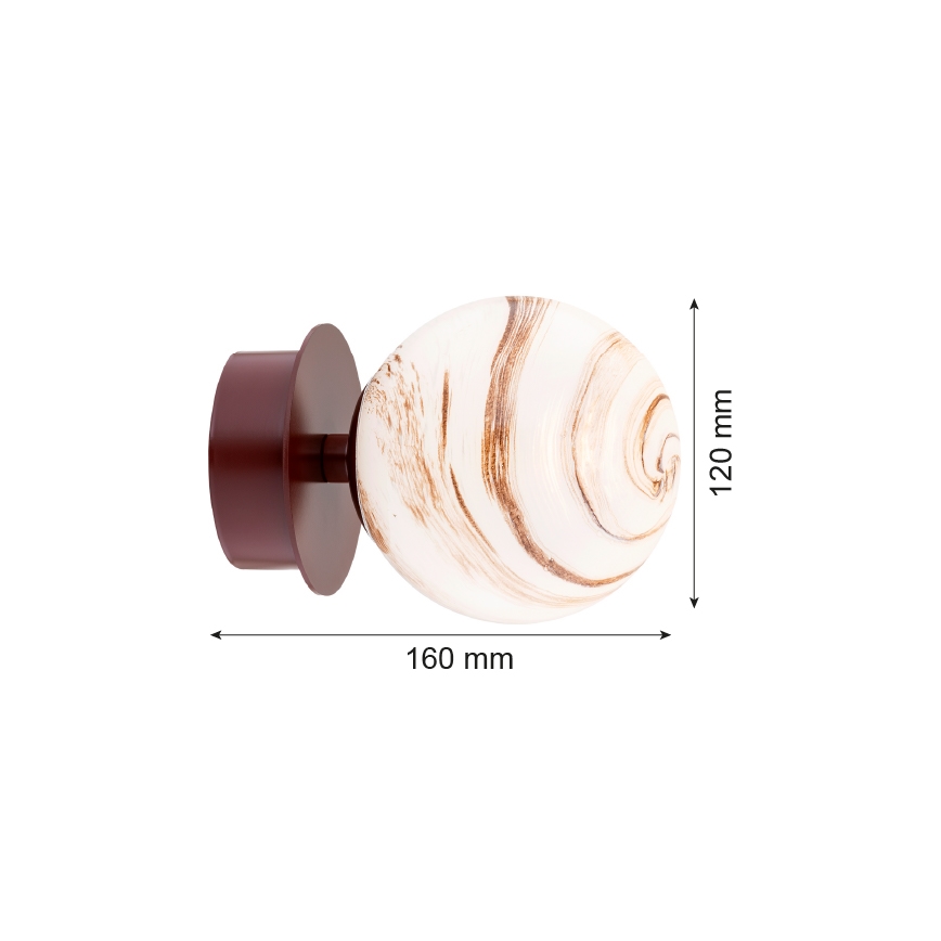 Argon 8455 - Applique FABIO 1xE14/7W/230V alabastro marrone