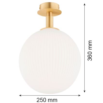 Argon 8505 - Plafoniera PALOMA 1xE27/15W/230V oro/bianco