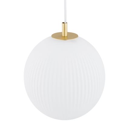 Argon 8507 - Lampadario a sospensione con filo PALOMA 1xE27/15W/230V diametro 25 cm oro/bianco
