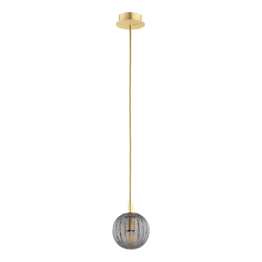 Argon 8512 - Lampadario a sospensione con filo PALOMA 1xE14/7W/230V diametro 12 cm oro/nero