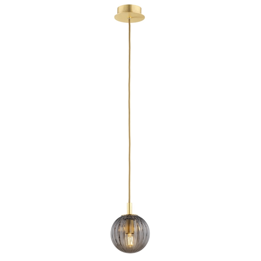 Argon 8512 - Lampadario a sospensione con filo PALOMA 1xE14/7W/230V diametro 12 cm oro/nero