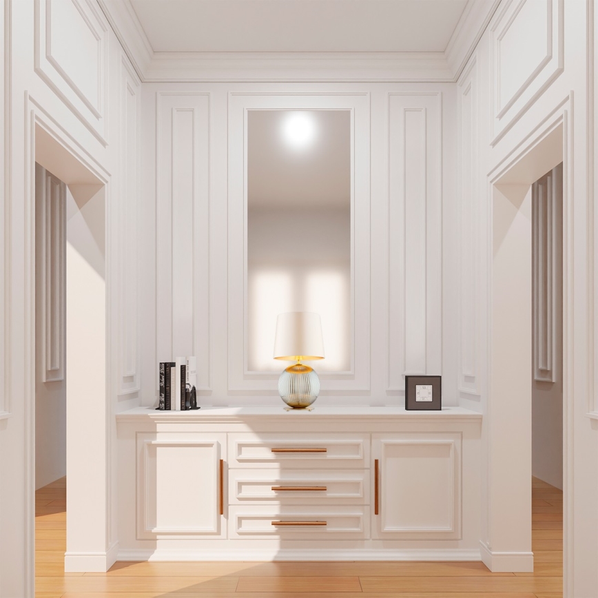 Argon 8530 - Lampada da tavolo HAMILTON 1xE27/15W/230V 54 cm color crema/grigio