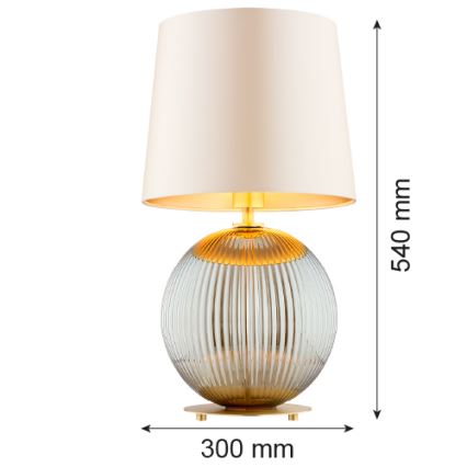 Argon 8530 - Lampada da tavolo HAMILTON 1xE27/15W/230V 54 cm color crema/grigio