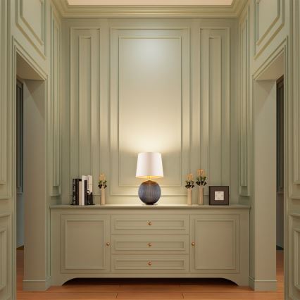 Argon 8538 - Lampada da tavolo HAMILTON 1xE27/15W/230V 54 cm color crema/nero
