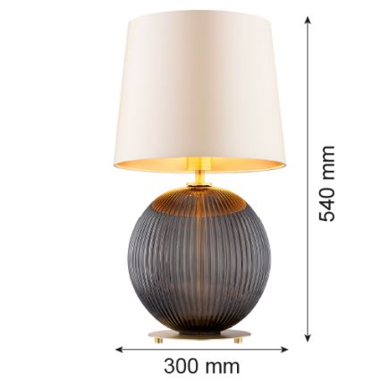 Argon 8538 - Lampada da tavolo HAMILTON 1xE27/15W/230V 54 cm color crema/nero