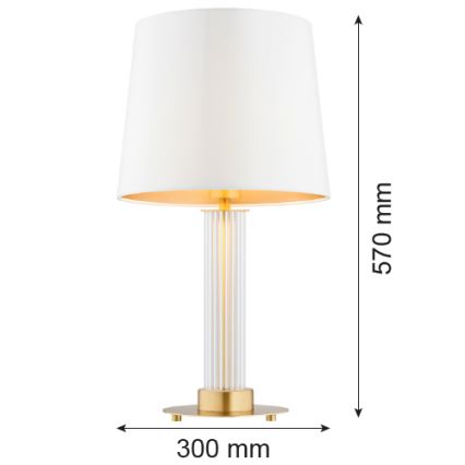 Argon 8540 - Lampada da tavolo HAMPTON 1xE27/15W/230V 57 cm bianco