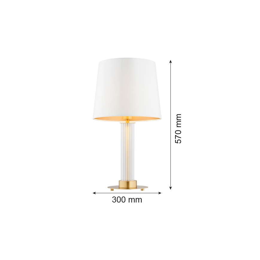Argon 8540 - Lampada da tavolo HAMPTON 1xE27/15W/230V 57 cm bianco
