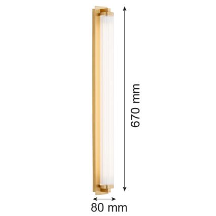 Argon 8622 - Applique a LED HAMPTON LED/34W/230V 3000K ottone