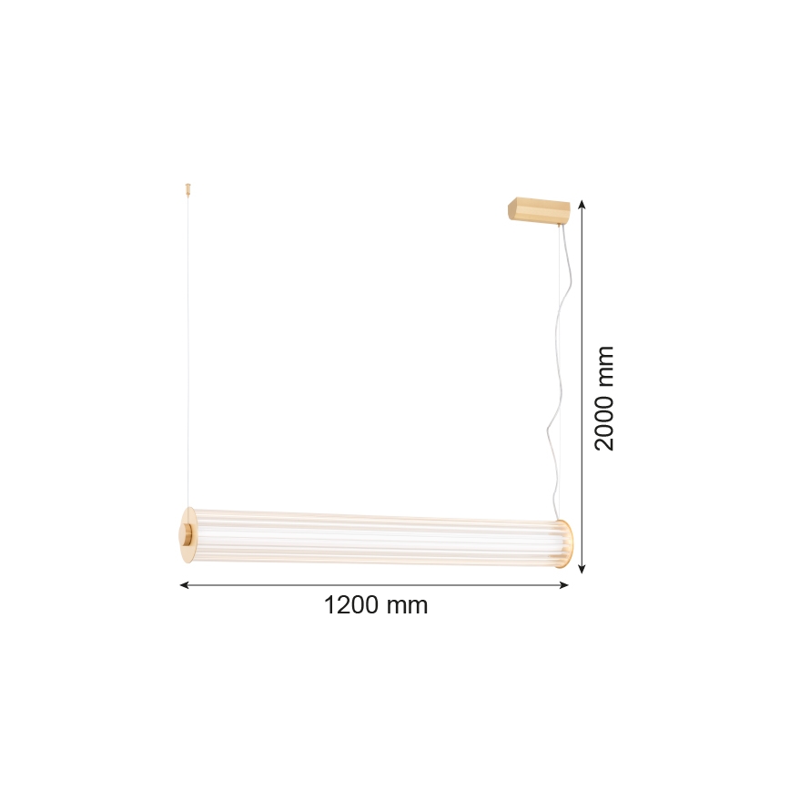 Argon 8624 - Lampadario LED a sospensione con filo HAMPTON LED/90W/230V 3000K 120 cm ottone