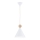 Argon 8629 - Lampadario a sospensione con filo KEGEL 1xE27/15W/230V bianco