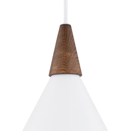 Argon 8631 - Lampadario a sospensione con filo KEGEL 1xE27/15W/230V bianco