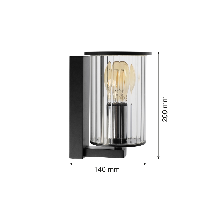 Argon 8748 - Applique da esterno NORFOLK 1xE27/15W/230V IP44 nero