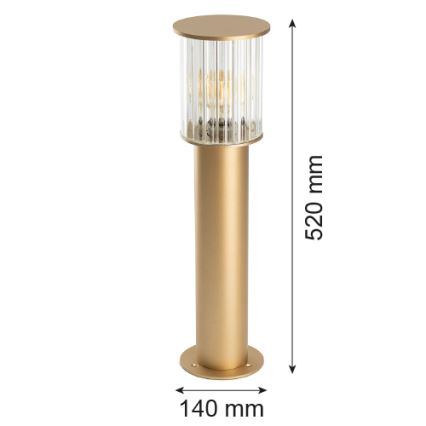 Argon 8753 - Lampada da esterno NORFOLK 1xE27/15W/230V IP44 52cm oro